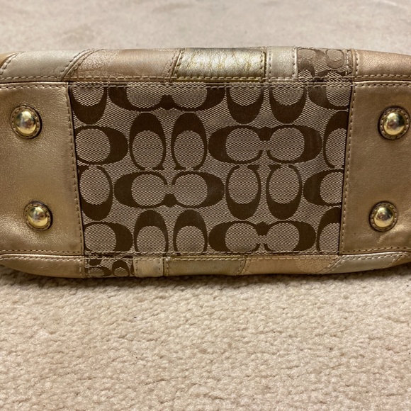 Gold Patchwork Coach Purse - Picture 2 of 4